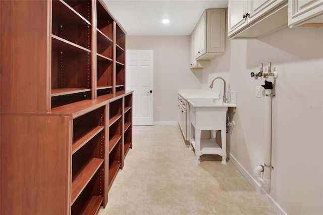 view of wine cellar