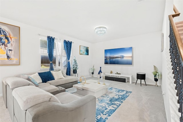 view of carpeted living room