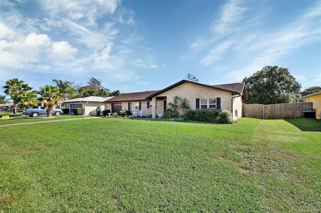 view of front of house with a front yard