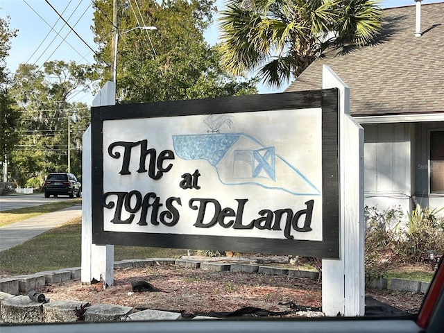 view of community sign