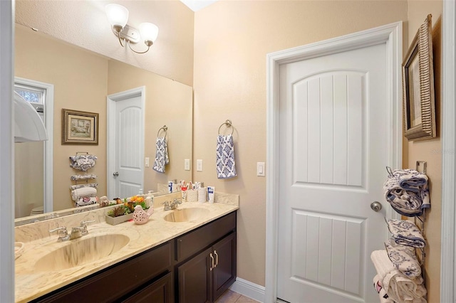 bathroom with vanity