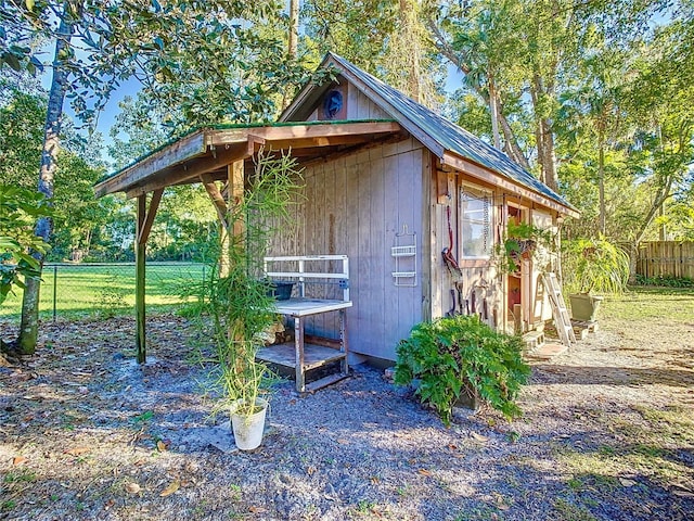 view of outbuilding