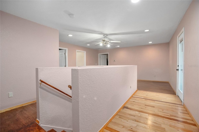 hallway featuring light hardwood / wood-style floors