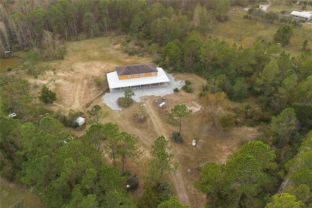 aerial view featuring a rural view