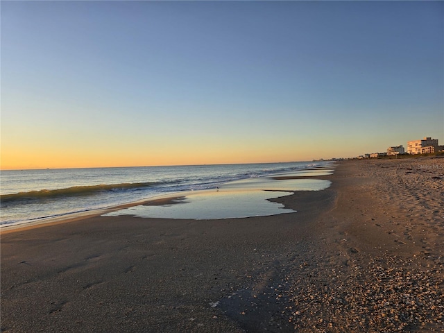 water view featuring a beach view