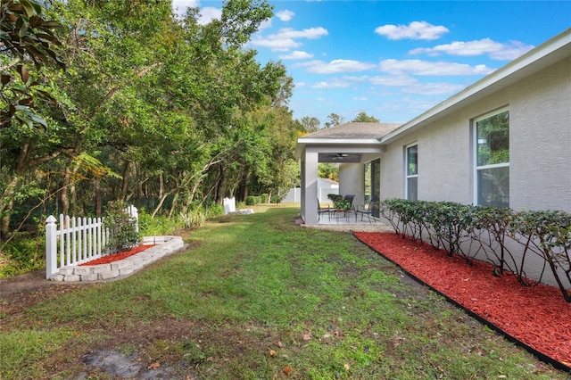 view of yard featuring a patio