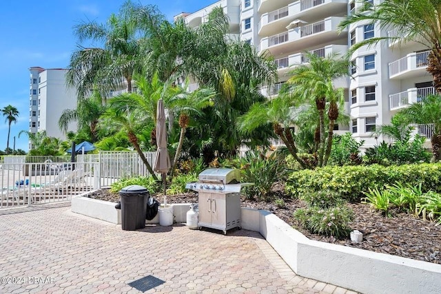 view of patio / terrace featuring area for grilling