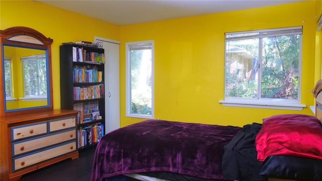 bedroom featuring multiple windows