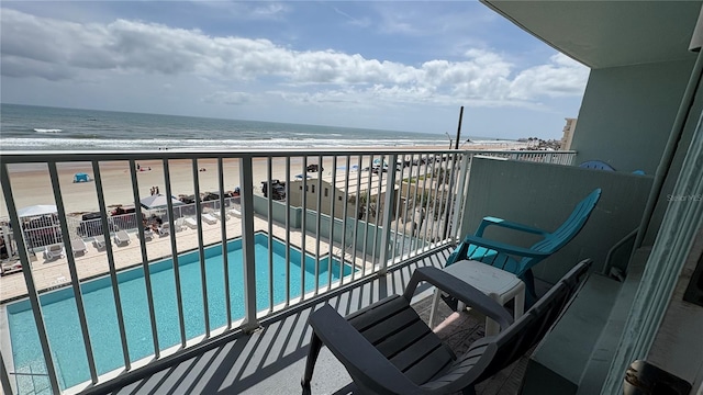 800 N Atlantic Ave Unit 407, Daytona Beach, FL 32118 - balcony with a beach view and a water view