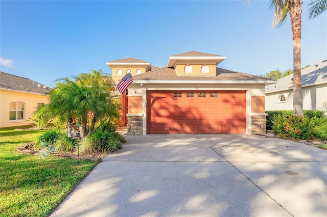 view of front facade with a garage