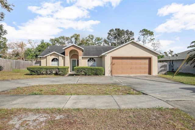 ranch-style house with a garage