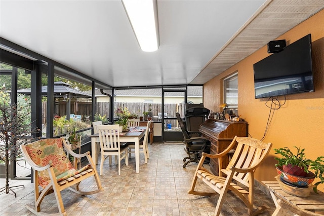 view of sunroom / solarium