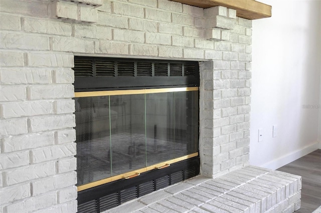 interior details featuring hardwood / wood-style floors