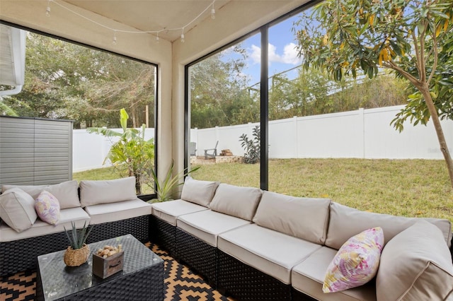 view of sunroom