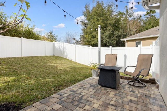 view of yard with a patio