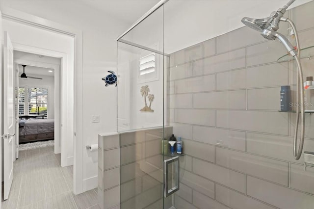 bathroom with walk in shower