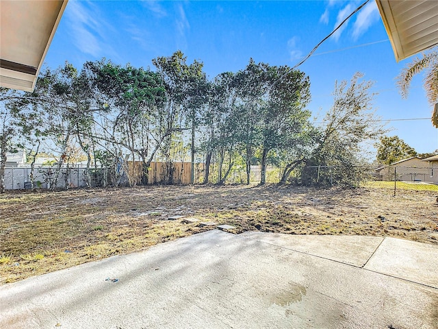 view of yard with a patio