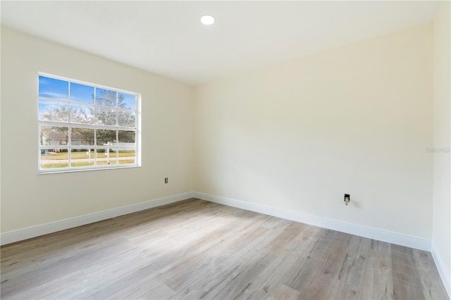 empty room featuring light hardwood / wood-style flooring