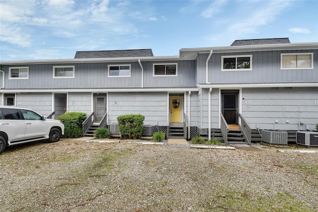 view of front of property featuring cooling unit