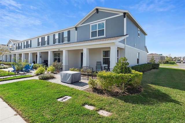 view of front of house with a front yard