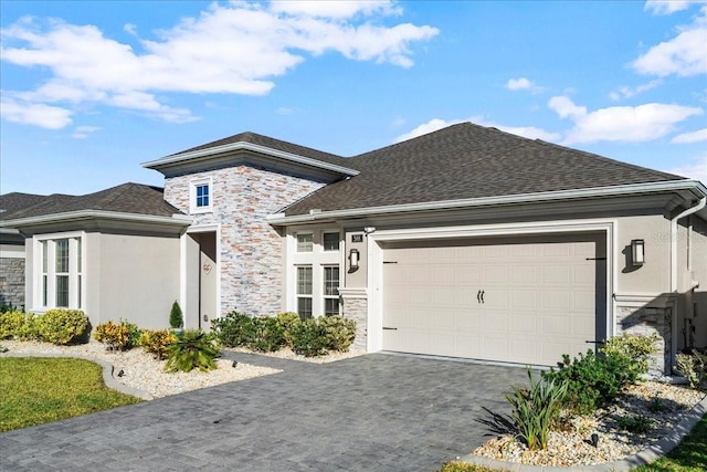 view of front of house featuring a garage