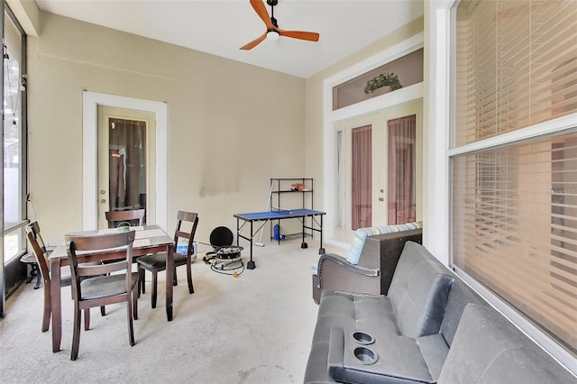 view of patio / terrace featuring ceiling fan