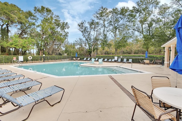 view of pool with a patio