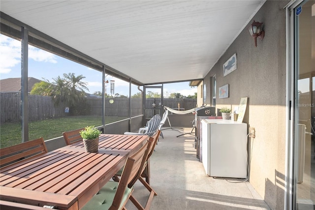 sunroom / solarium with a healthy amount of sunlight