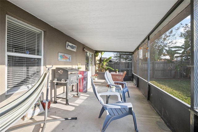 view of sunroom / solarium