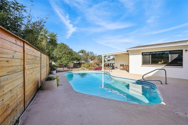 view of pool with a patio