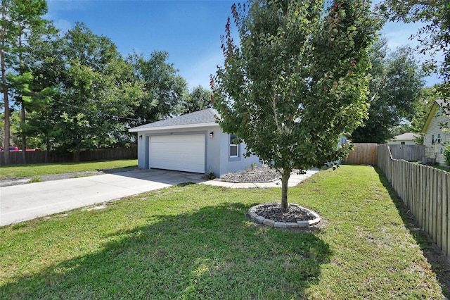 exterior space featuring a garage