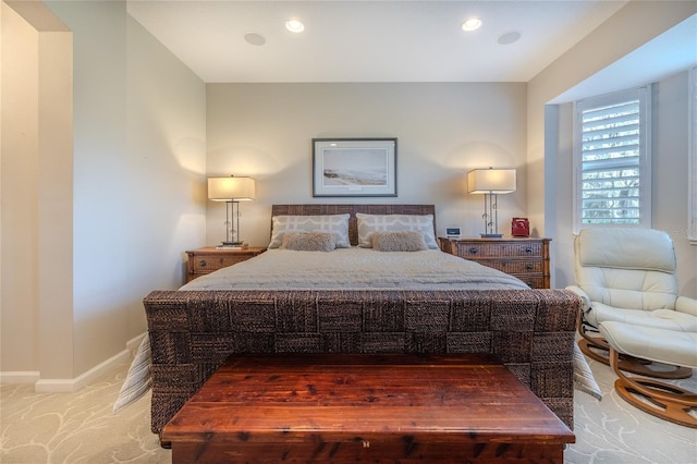 bedroom with carpet floors