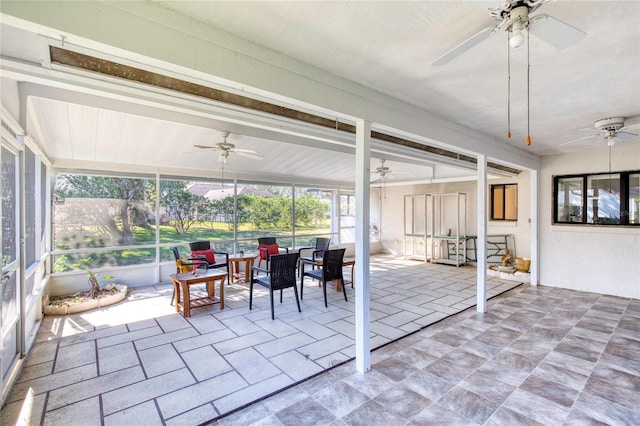 view of sunroom / solarium