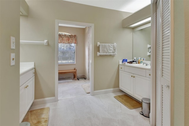 bathroom with vanity