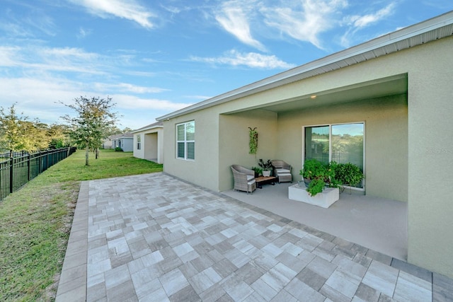 view of patio / terrace featuring outdoor lounge area