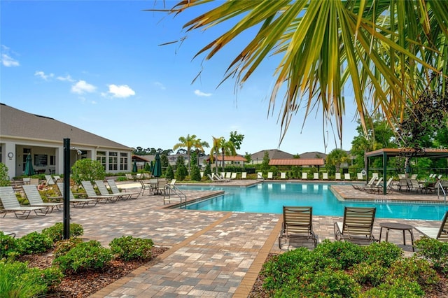 view of pool with a patio