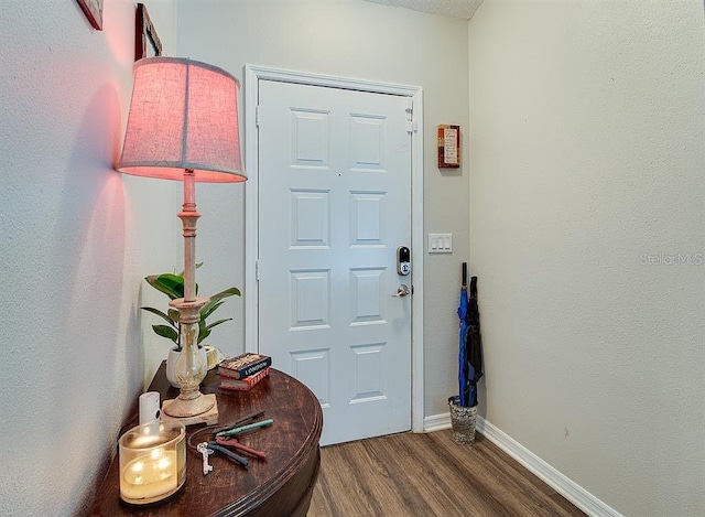 entryway featuring hardwood / wood-style floors