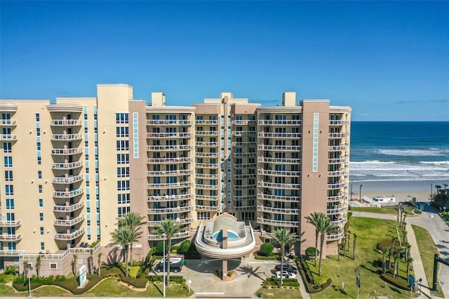 view of property with a water view