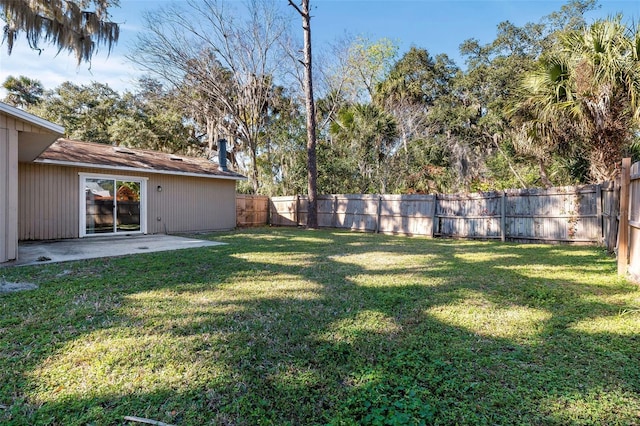 view of yard featuring a patio