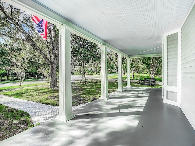 view of patio / terrace with a porch