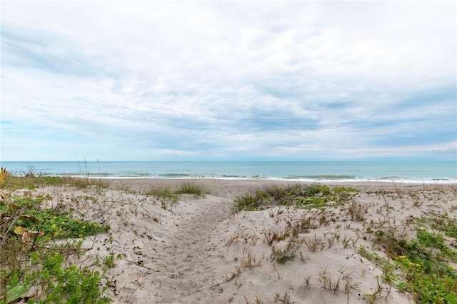 water view featuring a beach view