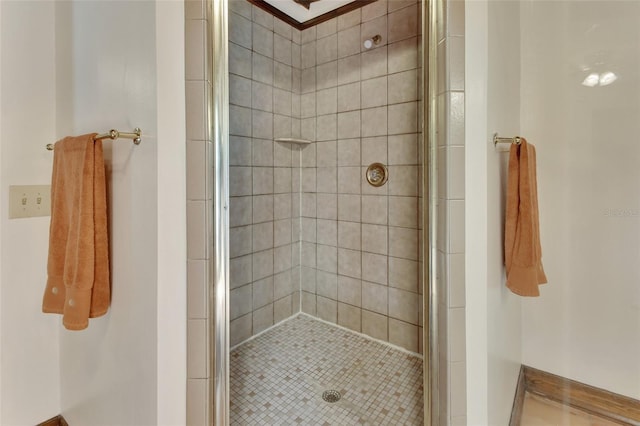 bathroom with an enclosed shower