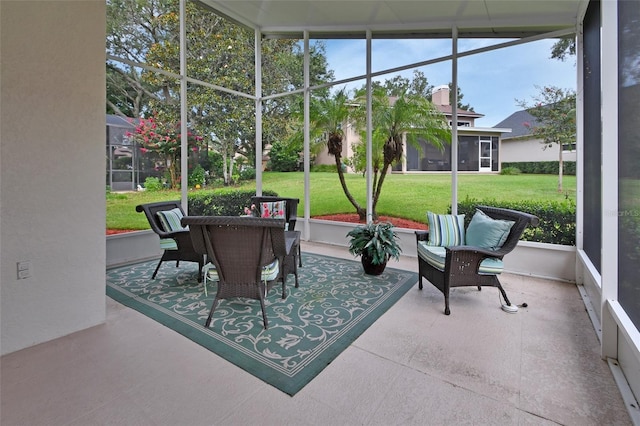 view of sunroom