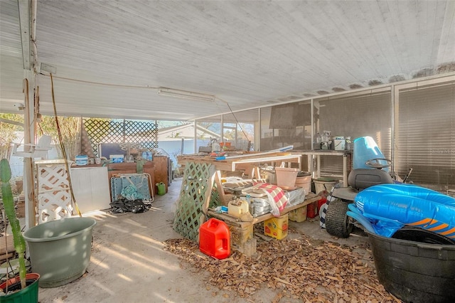 view of storage room