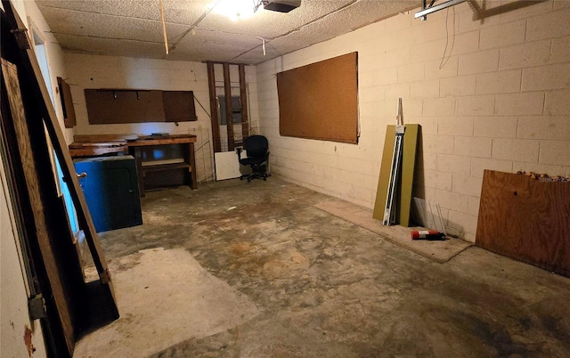 view of basement