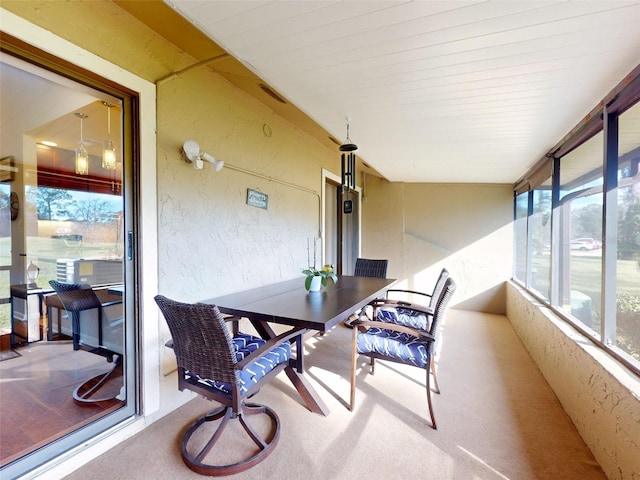 view of sunroom