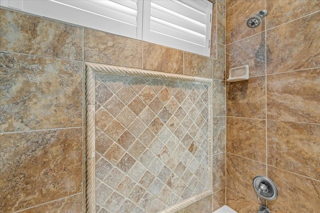 room details featuring tiled shower