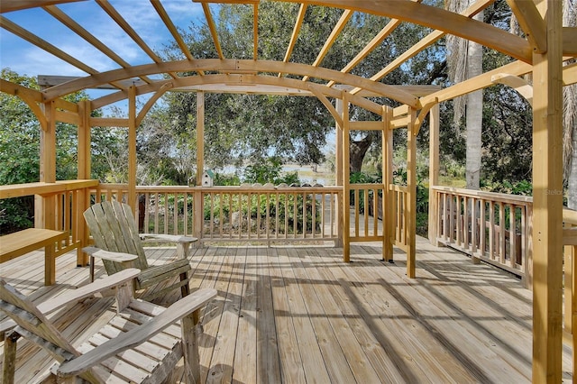 view of wooden deck