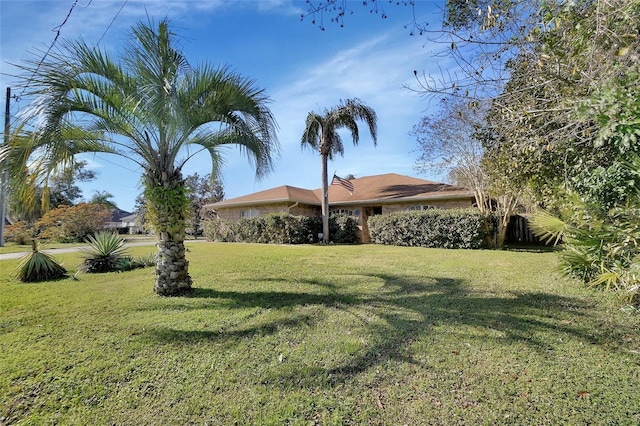 view of front of house with a front yard