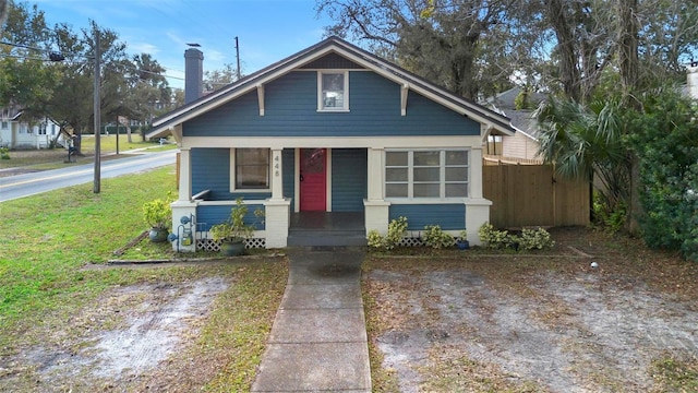 bungalow featuring covered porch